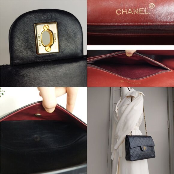SOLD CHANEL 25 Black Double Flap Quilted Lambskin Leather Bag - Picture 16 of 16